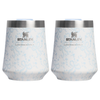 Flavor-Preserving Stanley 1913 x LoveShackFancy Holiday The Reserve Wine Tumbler Set | 2-pack D205C - Shatterproof Flavor-Preserving Cocktail Tumbler with Lid - Coquette Bow Winter Ice