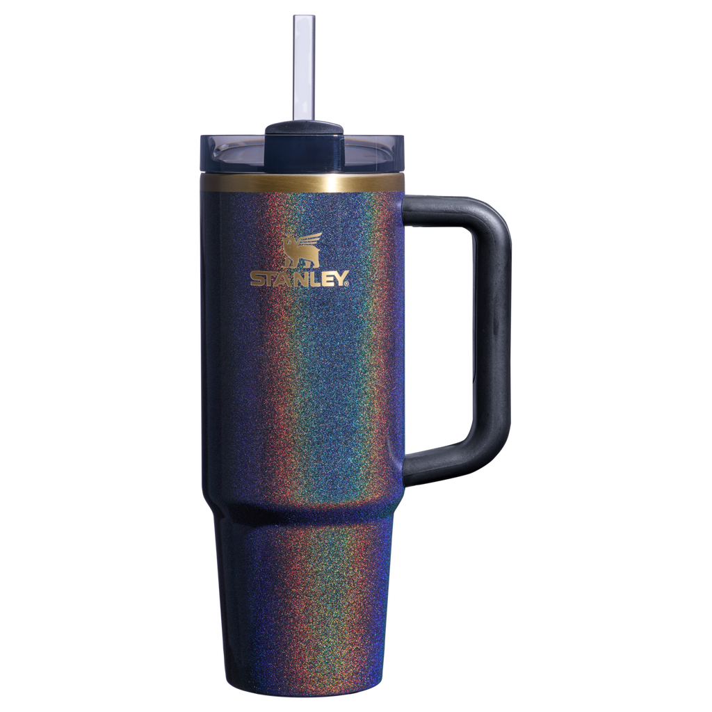 Splash-Resistant FlowState The Dream Weaver Quencher H2.0 Flowstate Tumbler D283T - Double-Wall Vacuum Insulated Travel Tumbler with Straw - Star Shine