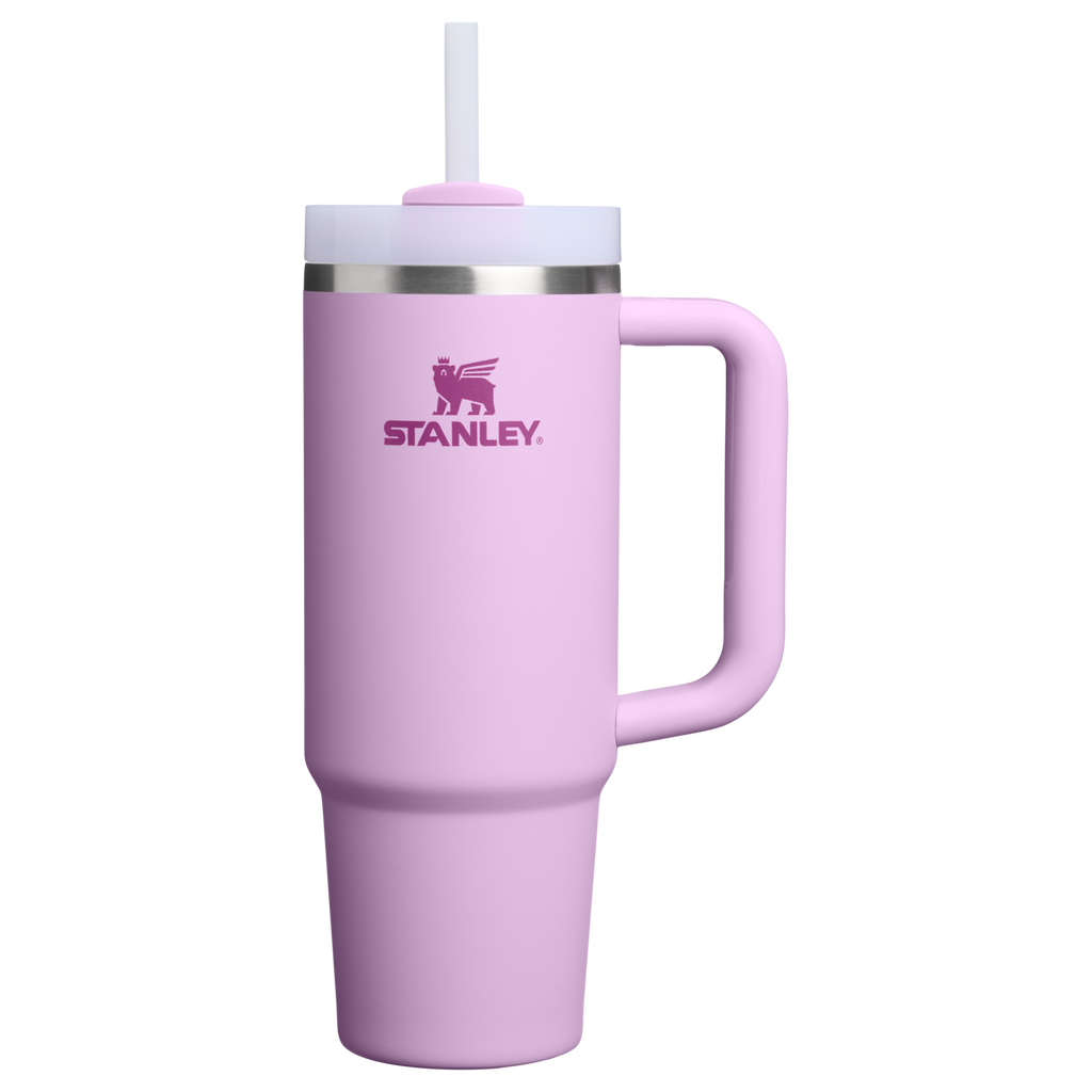 Insulated Travel The Quencher H2.0 Flowstate Tumbler | Stanley Create D331C - Double-Wall Vacuum Insulated Travel Tumbler with Straw - Soft Orchid