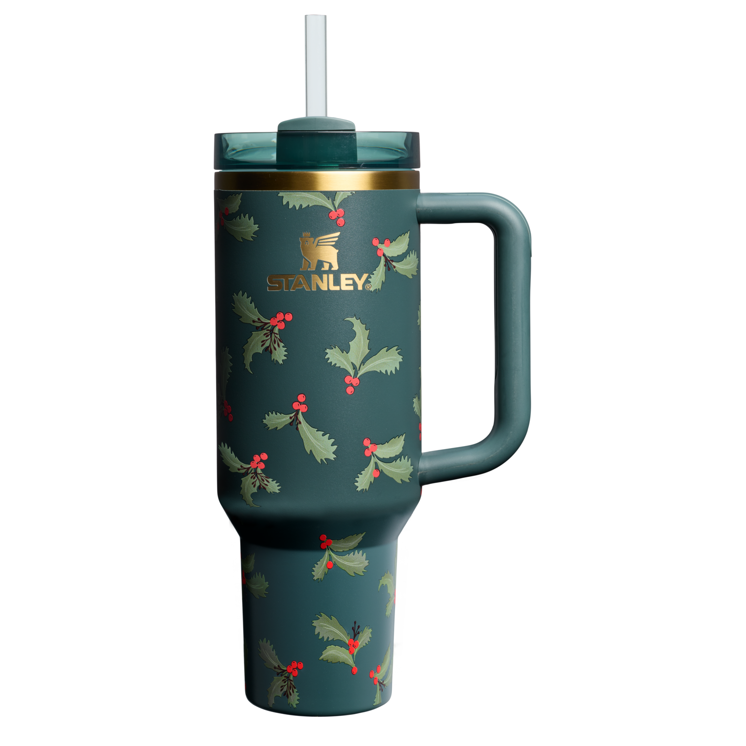 Double-Wall Vacuum The Cheers & Cheer Quencher H2.0 Flowstate Tumbler D188Q - Premium Stainless Steel Straw Cup for All-Day Hydration - Holiday Botanical