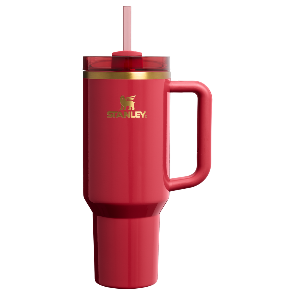 Double-Wall Vacuum The Cheers & Cheer Quencher H2.0 Flowstate Tumbler D188Q - Premium Stainless Steel Straw Cup for All-Day Hydration - Holly Berry Gloss