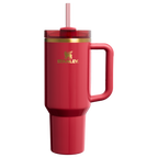 Double-Wall Vacuum The Cheers & Cheer Quencher H2.0 Flowstate Tumbler D188Q - Premium Stainless Steel Straw Cup for All-Day Hydration - Holly Berry Gloss