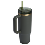 Insulated Travel The Quencher H2.0 Flowstate Tumbler | Stanley Create D331C - Double-Wall Vacuum Insulated Travel Tumbler with Straw Detail