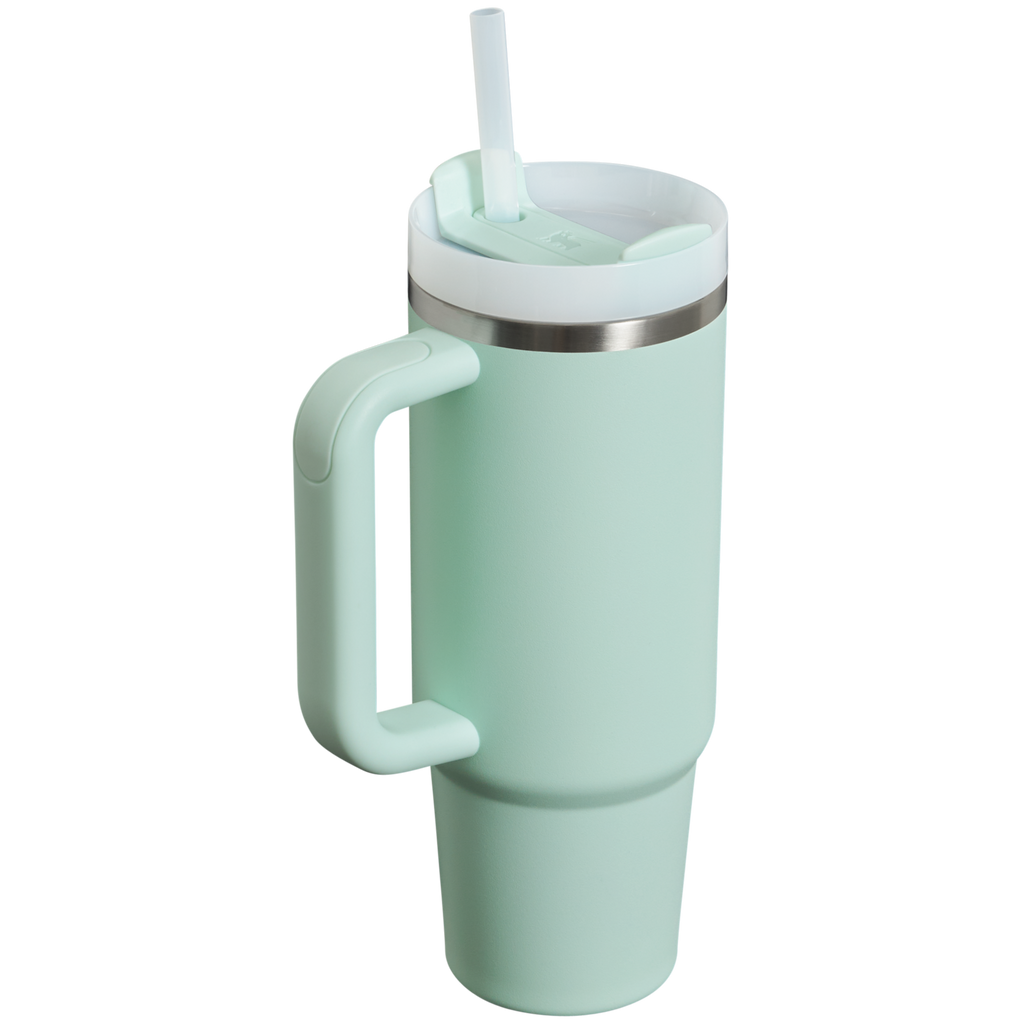Insulated Travel The Quencher H2.0 Flowstate Tumbler | Stanley Create D331C - Double-Wall Vacuum Insulated Travel Tumbler with Straw Detail