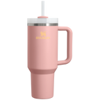 Splash-Resistant FlowState The Quencher H2.0 Flowstate Tumbler D050X - 40oz Large Capacity Car-Cup Friendly Quencher - Peach Rose