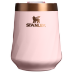 Flavor-Preserving The Valentine’s Day Textured Reserve Wine Tumbler D233K - Premium Insulated Egg-Shaped Wine Glass for Outdoors - Pink Velvet Gloss