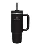 Insulated Travel The Quencher H2.0 Flowstate Tumbler | Stanley Create D331C - Double-Wall Vacuum Insulated Travel Tumbler with Straw - Black