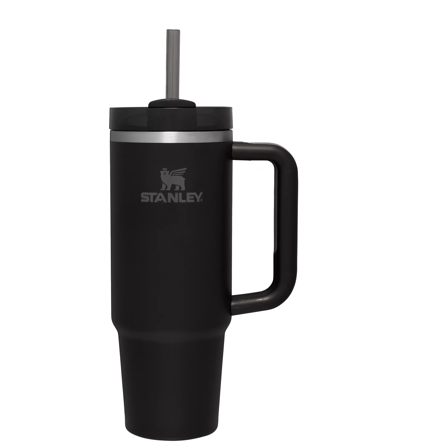Insulated Travel The Quencher H2.0 Flowstate Tumbler | Stanley Create D331C - Double-Wall Vacuum Insulated Travel Tumbler with Straw - Black