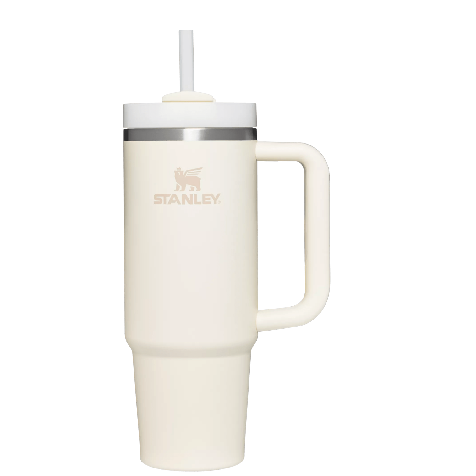Insulated Travel The Quencher H2.0 Flowstate Tumbler | Stanley Create D331C - Double-Wall Vacuum Insulated Travel Tumbler with Straw - Cream